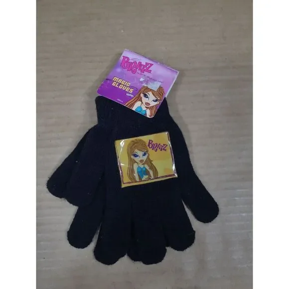Vtg Bratz Pink Winter Gloves Girls KIDS 7-16‎ / Fits Women S - M Vintage Y2k