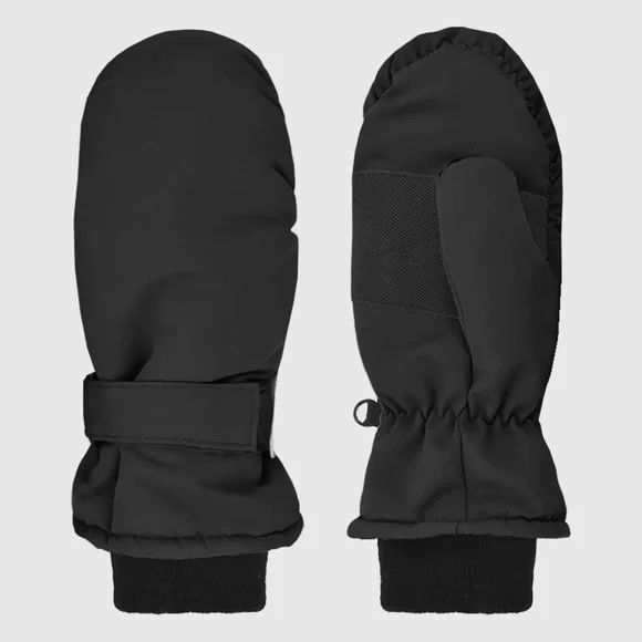 Girls 4-6 Girls Tusser Ski Mitten W. Thinsulate waterproof with rib cuff black