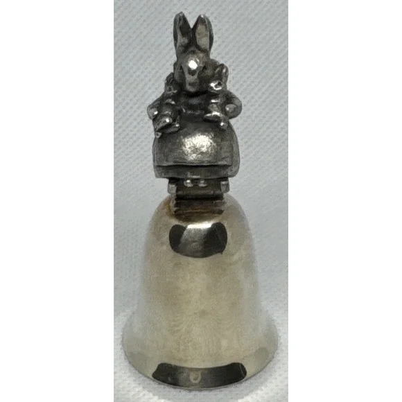 Beatrix Potter Mrs Rabbit Pewter Bell NE Collectors Society‎