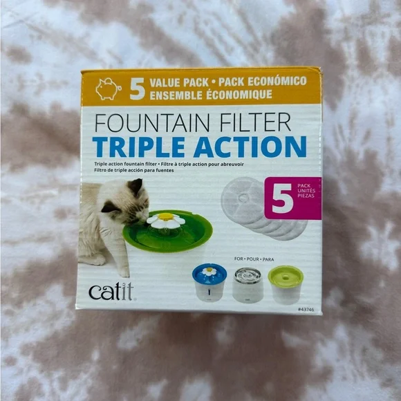 Catit Fountain Filter Triple Action Pack - 4 Pack