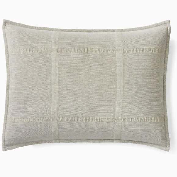 West Elm Windowpane Gauze Standard Sham, Retail Price $39.00 USD, Color Elm