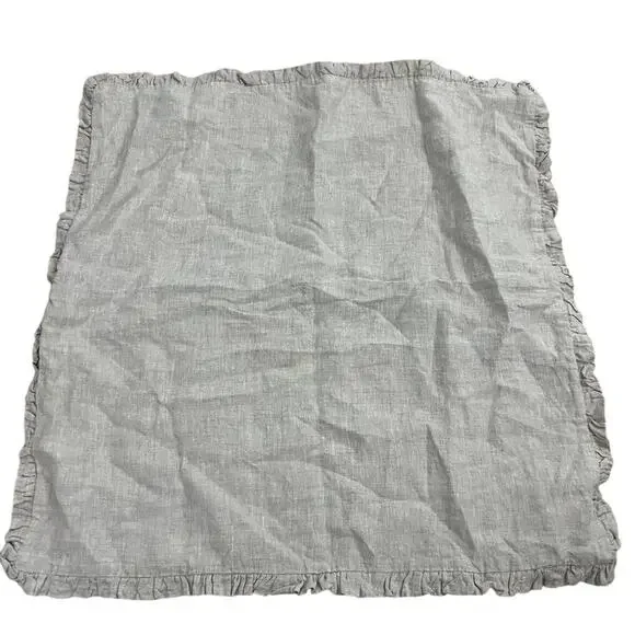 West Elm Linen Euro Sham Edge Ruffle
