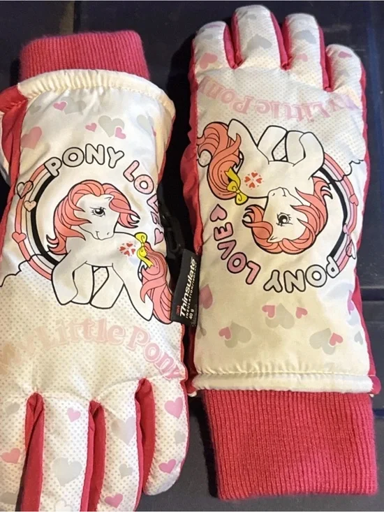 My Little Pony Pink and White Kids Mittens