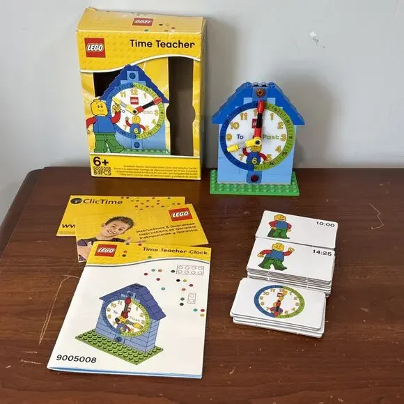 LEGO Time Teacher Constructible Clock Activity Card 24 Cards (9005008) READ