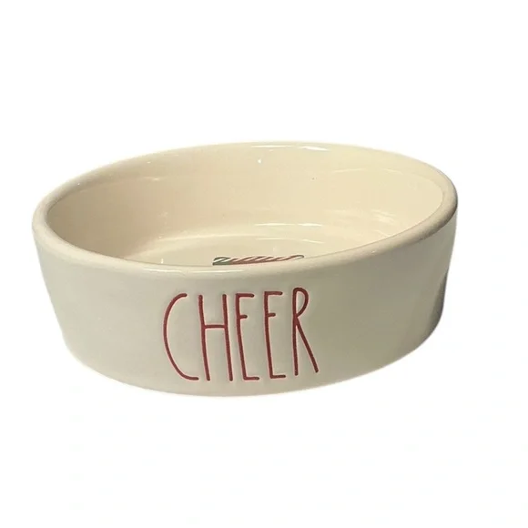 Rae Dunn CHEER Holiday Bowl Artisan Collection by Magenta Christmas Red White