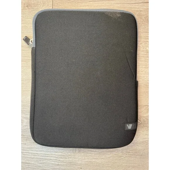 Black Padded Tablet Sleeve Case 10 x 8 Neoprene Zipper Cover