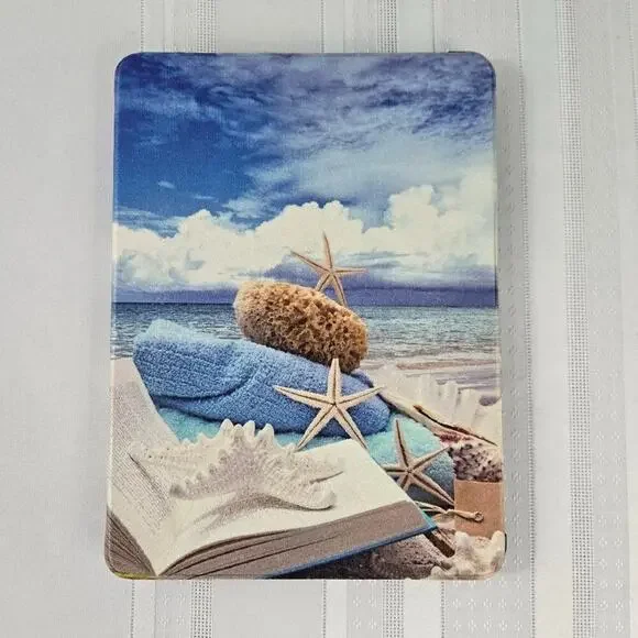 IPad Pro or Air Tablet Case Full Cover with Lid Beach Theme Front & Back