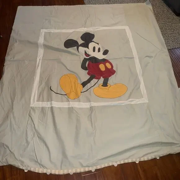 Disney Mickey Mouse Reversible Duvet Cover Full Size With Pillow Shams 85”x 75