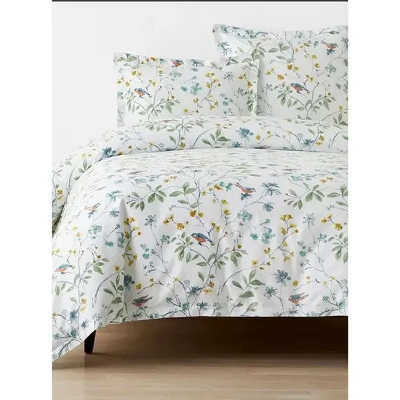 The company store- company cotton- Bird in Spring Classic Smooth Duvet T/TXL