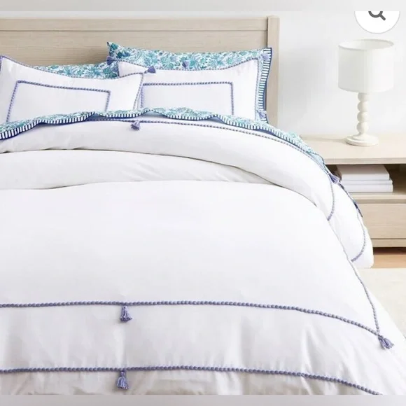 NWT Pottery‎ Barn Teen Border Tassel Duvet Cover Twin