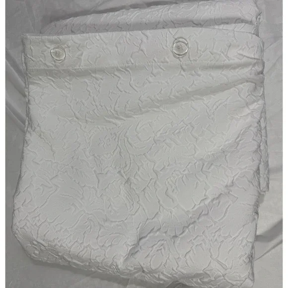 DKNY Soft Textured Solid White Duvet Cover Queen Full ‎ ,Buttons