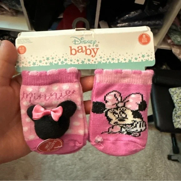 Disney Baby Pink Minnie Mouse Socks