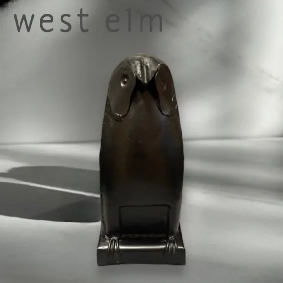 West Elm Black Metal Owl Statue