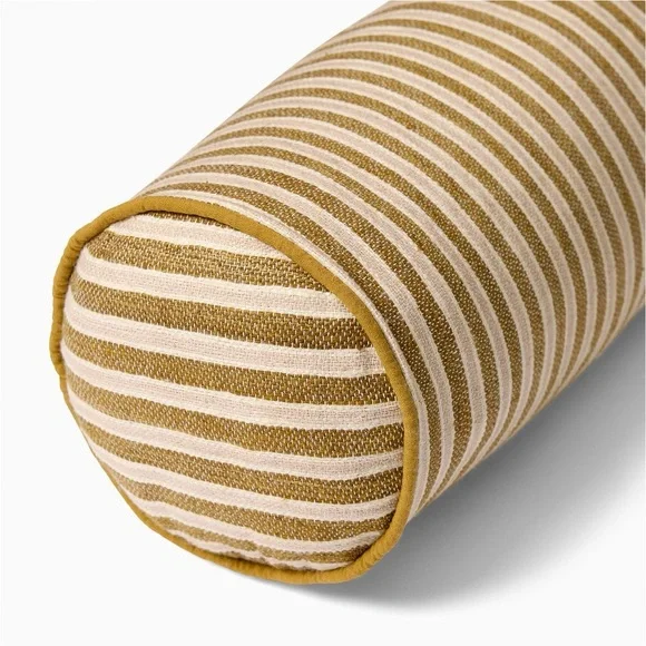 NWOT West Elm Modern Silk Stripe Bolster Pillow Cover