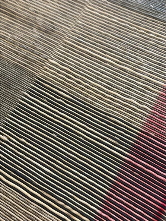 West Elm Striped Table Runner in Beige, Black & Pink