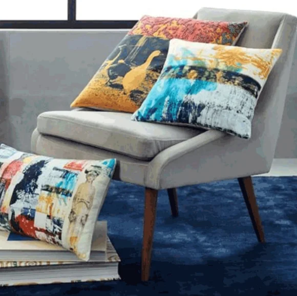 WEST ELM x ROBERT RAUSCHENBERG COLLABORATION PILLOW COVER