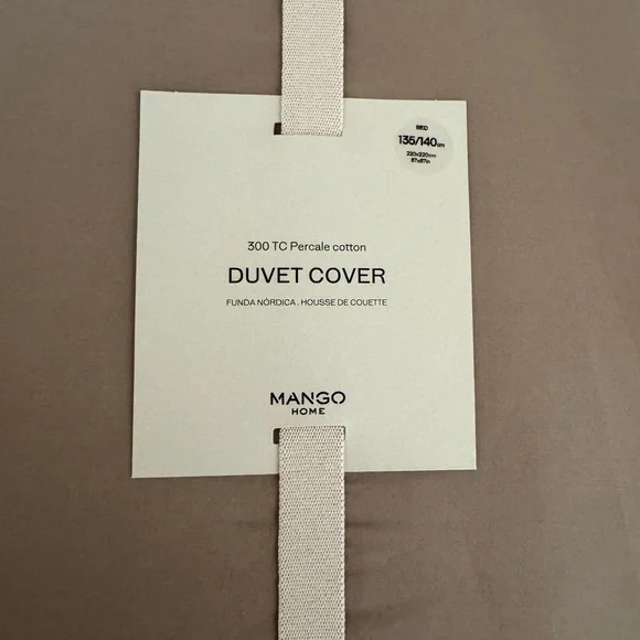 Mango Cotton Duvet Cover in Coffee