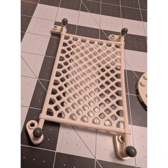 Lego white net fences disk misc replacement‎ pieces lot of 4
