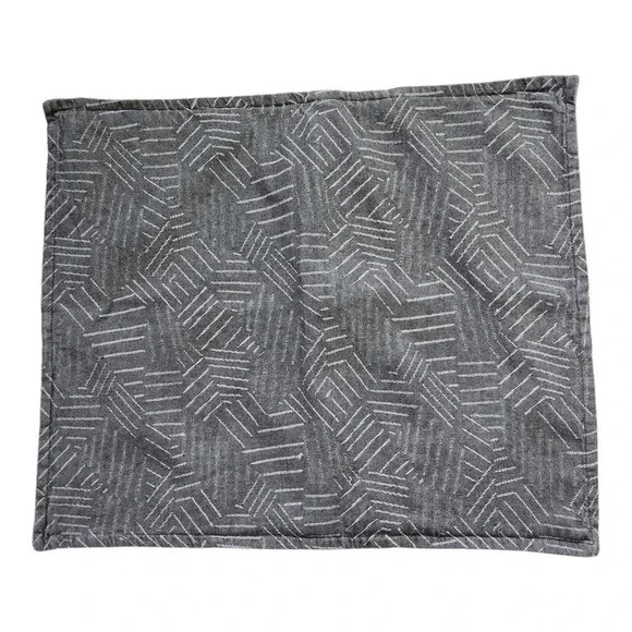 West Elm Gray Geometric Woven Pillow Sham Standard Size 20