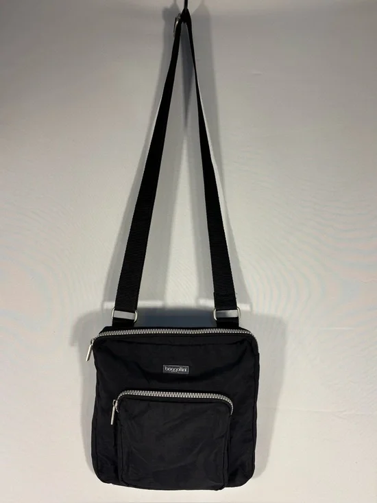 Baggallini Black Nylon Crossbody Travel Bag Organizer Purse Lightweight