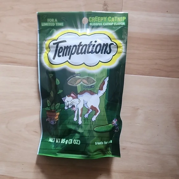 Creepy Catnip Temptations Cat Treat Blissful Catnip Flavor 3oz 2pc Exp 9/25