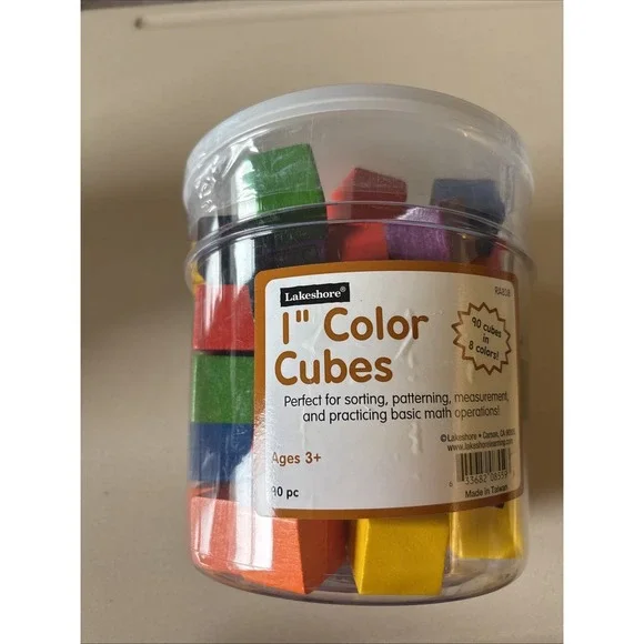 Lakeshore‎ 1 Inch Color, Cube Blocks New In Container