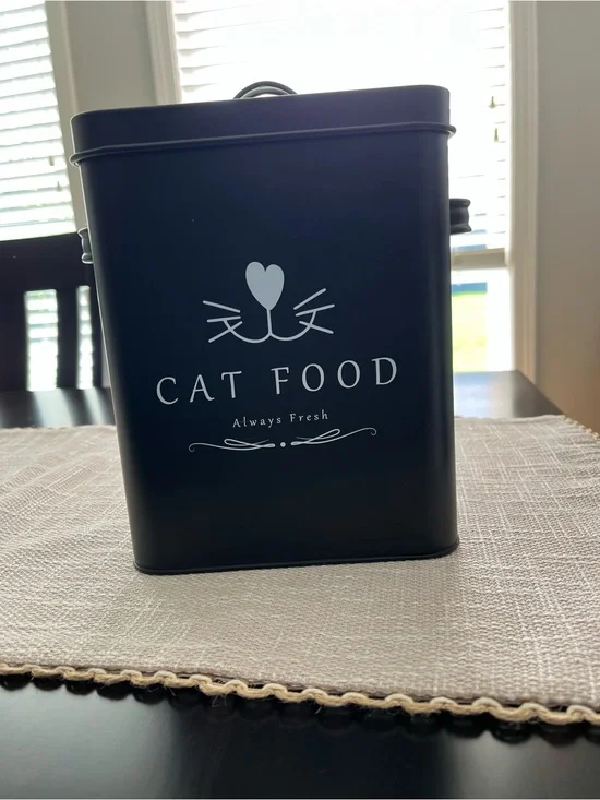 Cat Food Storage Canister - Black
