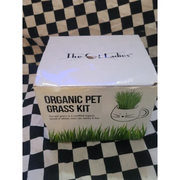 Cat Grass Grow Kit Indoor Pet Grass Planter Complete Set
