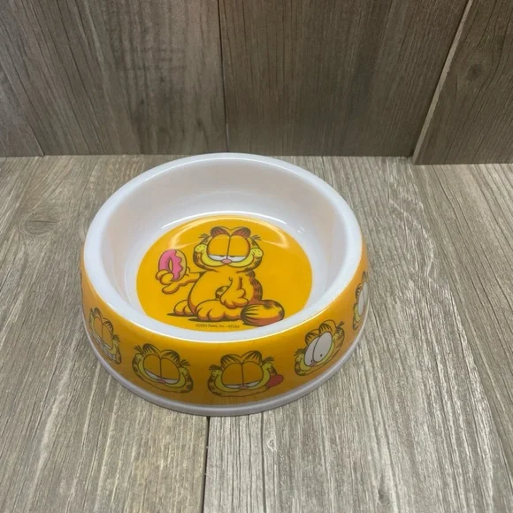 Nostalgic Garfield Food Water Cat Bowl Plastic Orange 6
