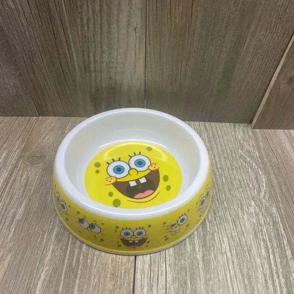 Nostalgic Sponge Bob Food Water Cat Bowl By Nickelodeon 6