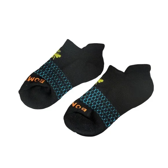 Bombas Kids Ankle Socks Black Blue Orange Shamrock Athletic Performance Toddler‎