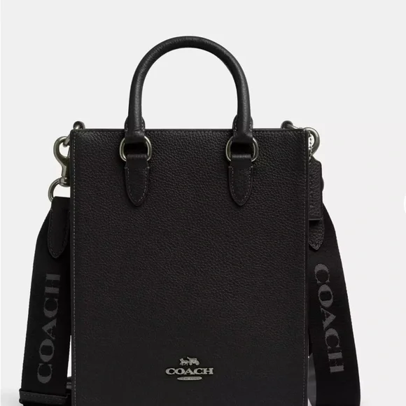 NWT Coach Dylan Pebbled Leather Tote Bag Black