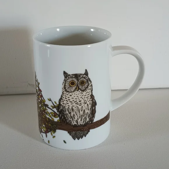 West Elm White Owl Mug