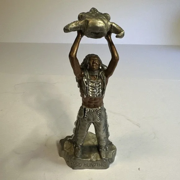 Peter C. Sedlow Indian Chief Fine Pewter Figurine 