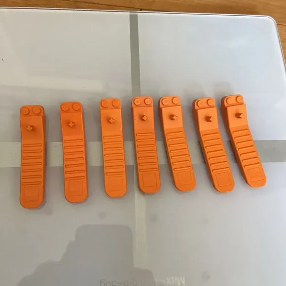 Lot Of 7 Lego Accessories Orange Brick And Axel Separator Tool Pieces used