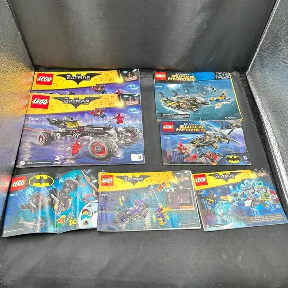 LEGO Batman DC Comics‎ Super Heroes Movie Lot of 7 Building Instruction Manuals