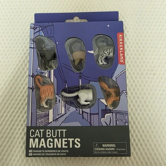 6PCS Cat Butt Magnets - Funny Animal Refrigerator Magnets Animal Cat Lover Gifts