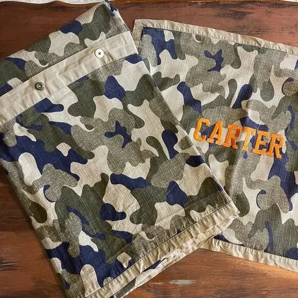 Pottery Barn Kids Camouflage Duvet Cover + Sham 85 x 64