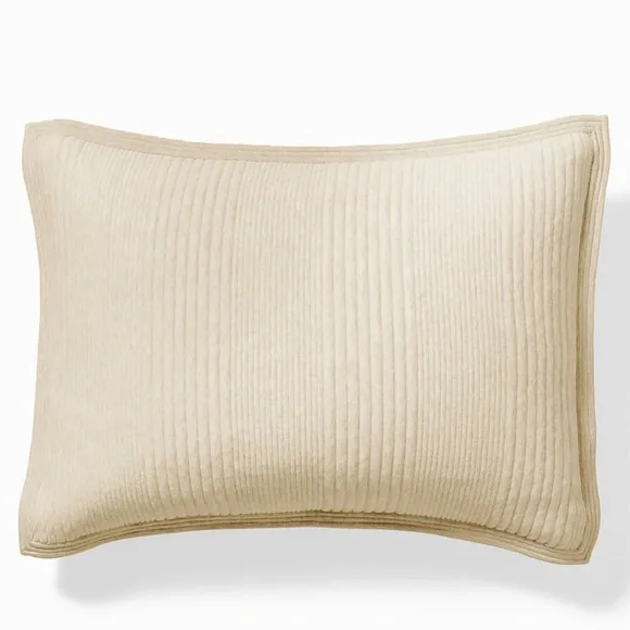 West Elm Cotton Cloud Jersey Standard Sham Oatmeal