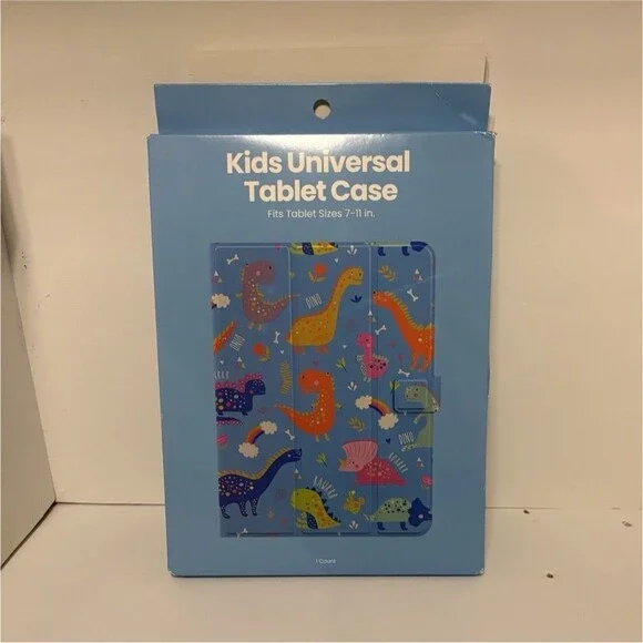 Kids Dinosaur Folding Folio Tablet Case, Magnetic Stand, Fits 7-11 in Tablets