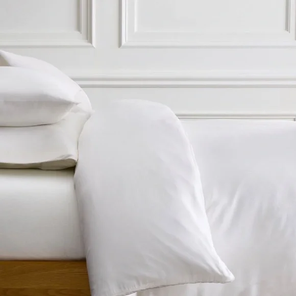 West Elm Silky TENCEL™ Duvet Cover Queen White