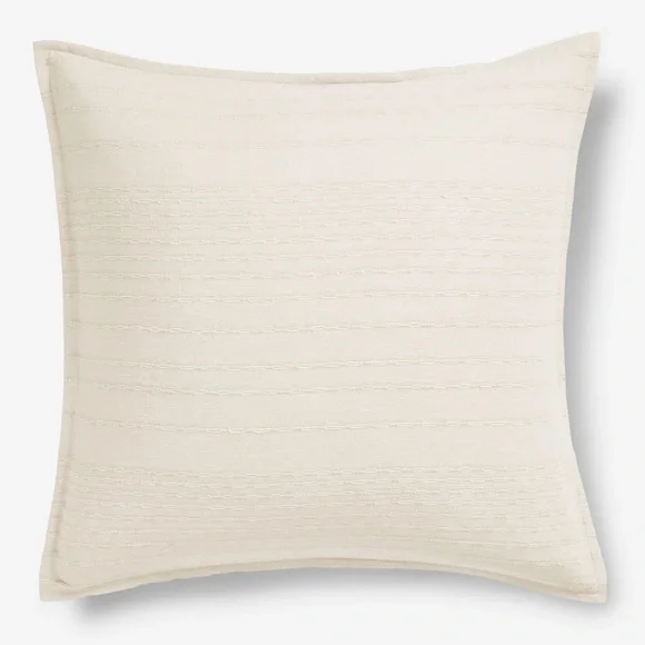 West Elm Reese Linen Cotton Euro Shams in Sand #3