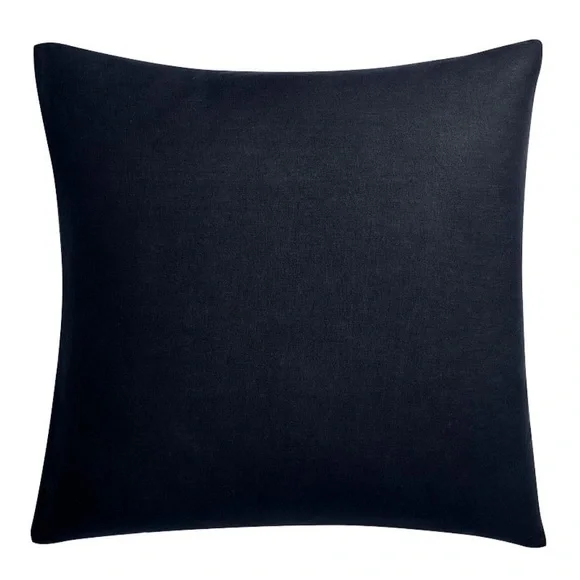 West Elm European Flax Linen Euro Sham in Dark Blue