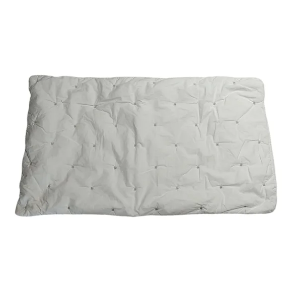 West Elm White Silver Tufted King Pillow Sham Cover