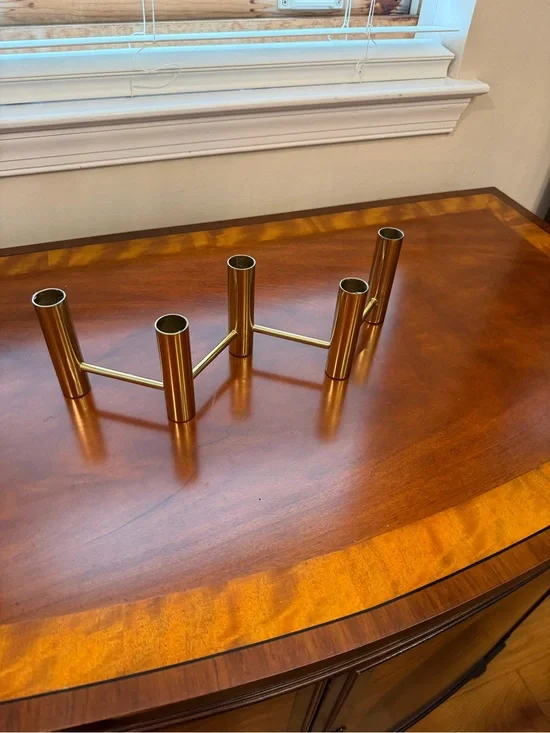 West Elm Brass 5-Arm Candle Holder