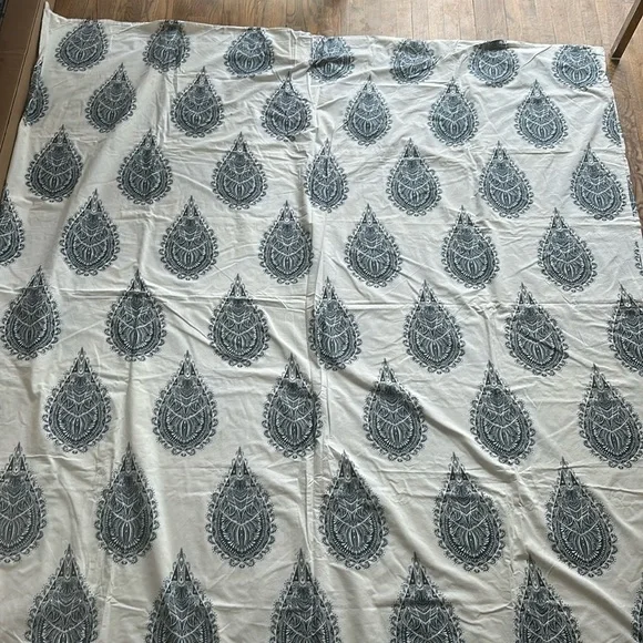 White and Navy Duvet cover, 100% Cotton