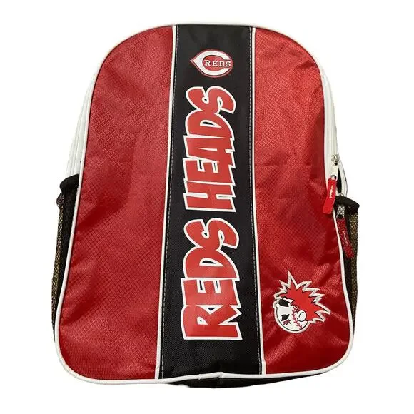 Red Heads Cincinnati Reds Backpack Side Pockets Full Size