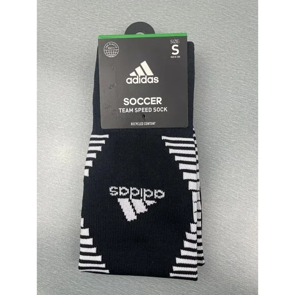 Youth Adidas Team Speed Sock Balck Size Small 13C-4Y