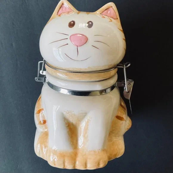 BOSTON WAREHOUSE Treat Container for Kitty EUC