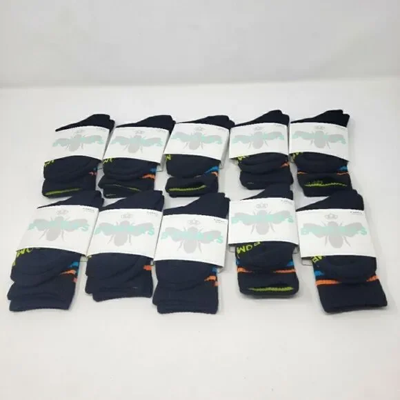 XSmall bombas Crew Socks Performance Arch Support  Lot of 10 Unisex